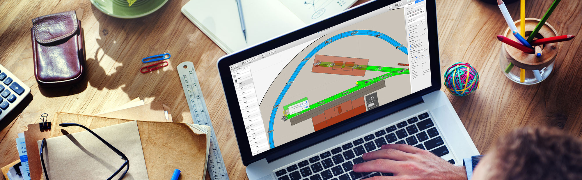 Slot car track layout designer